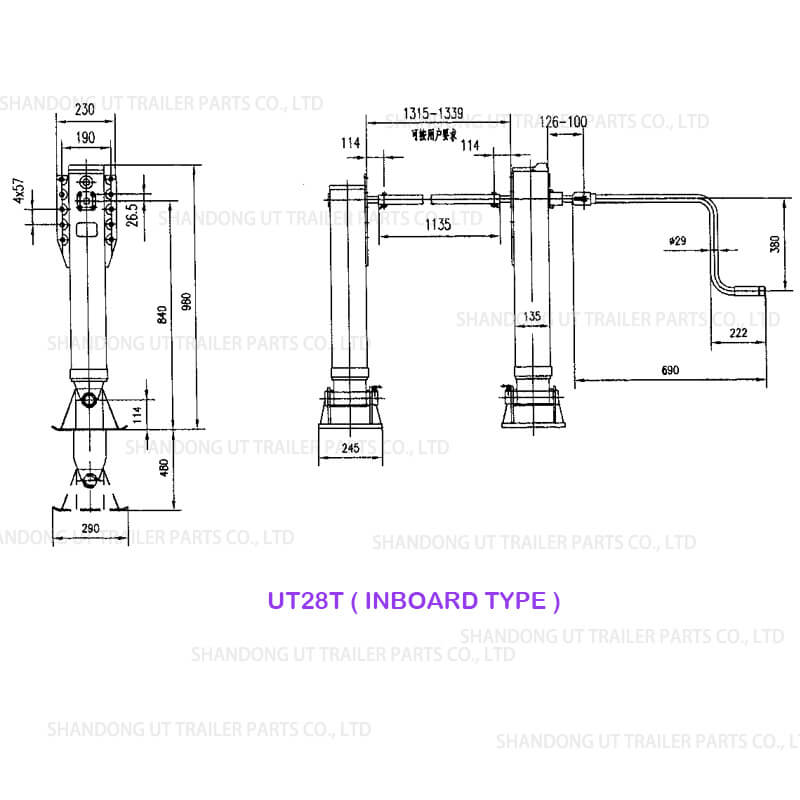 UT25T/UT28T/UT30T landing gear